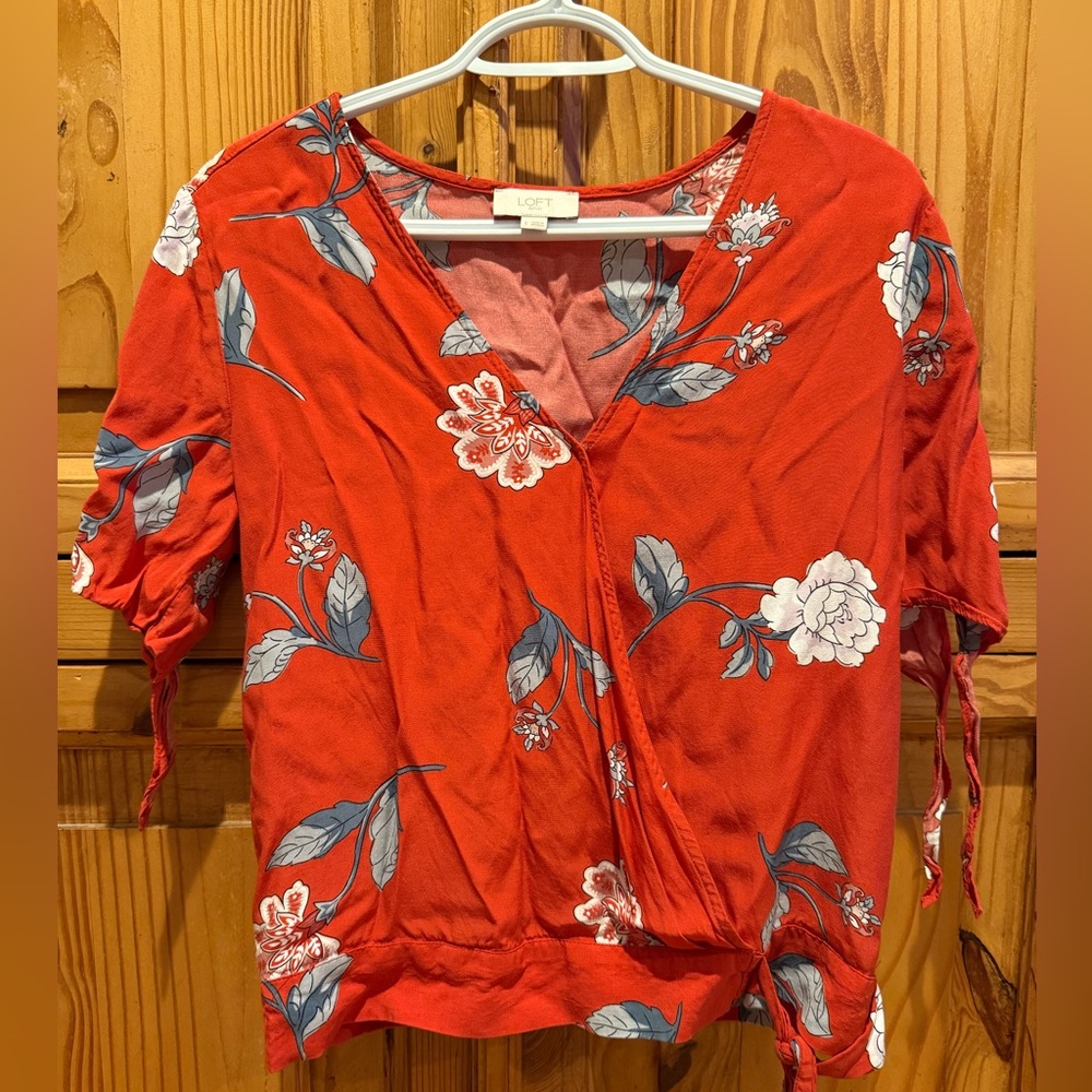 Loft wrap blouse